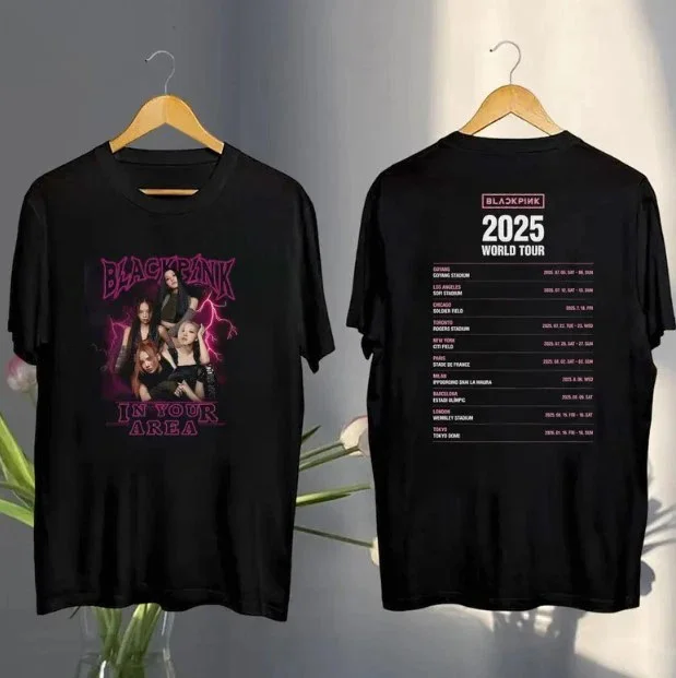 Black Pink Graphic Shirt Black Pink World Tour 2025 Shirt Black Pink Shirt
