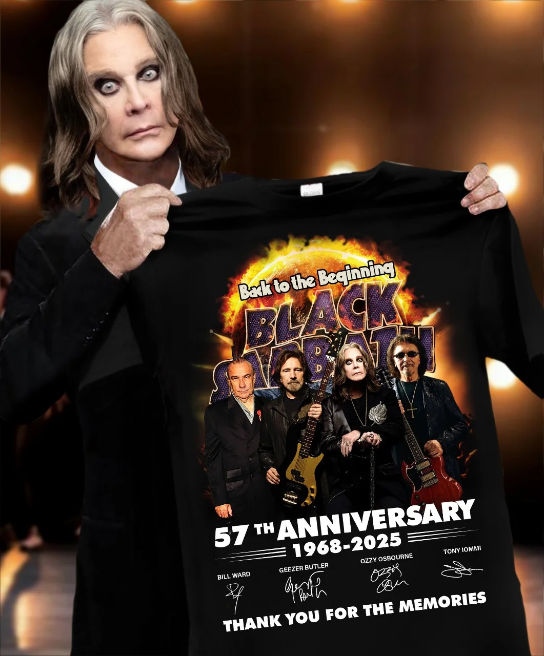 Black Sabbath 57Th Anniversary 1968 2025 Shirt Thank You For The Memories