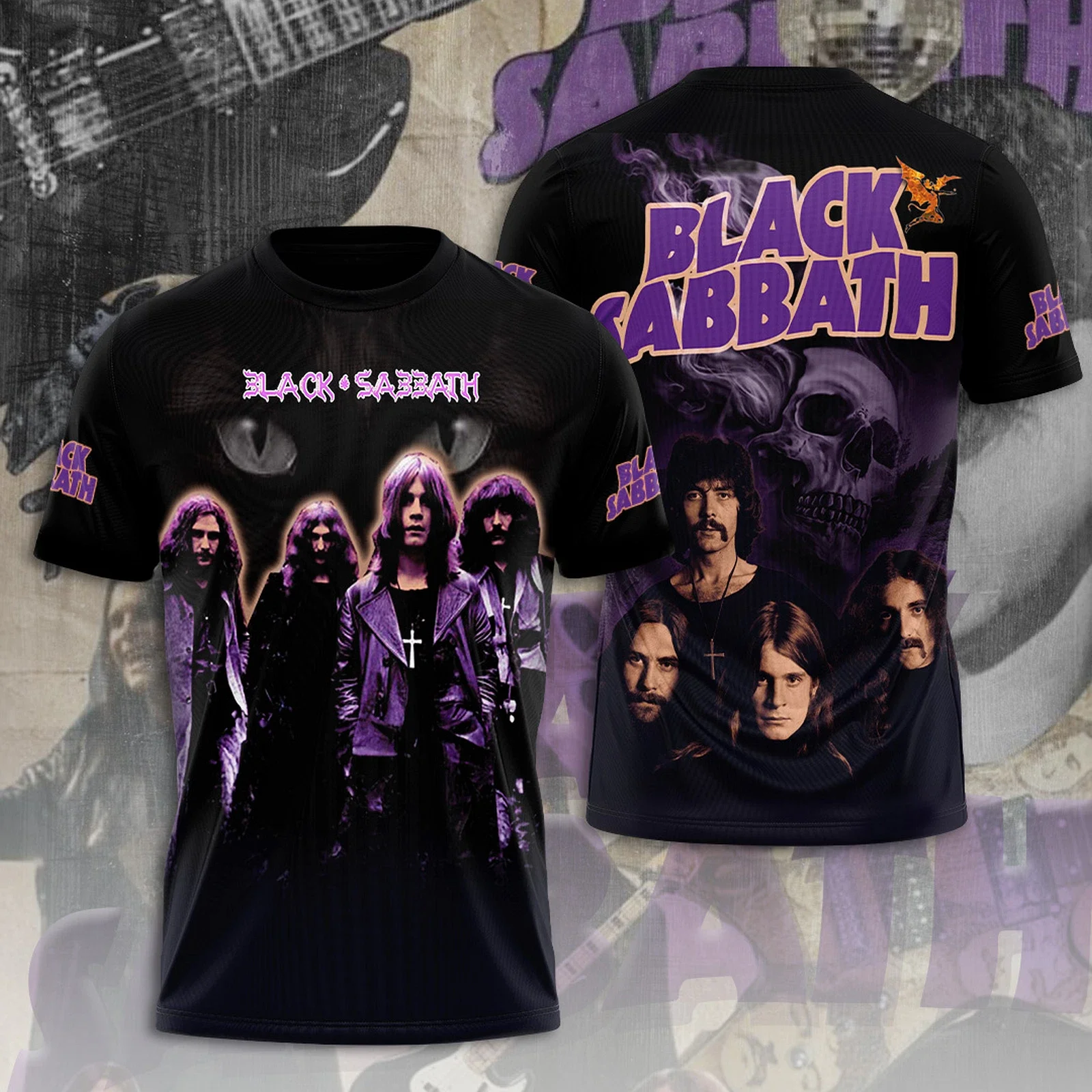Black Sabbath Album-Inspired 3D T-Shirt Ver 1