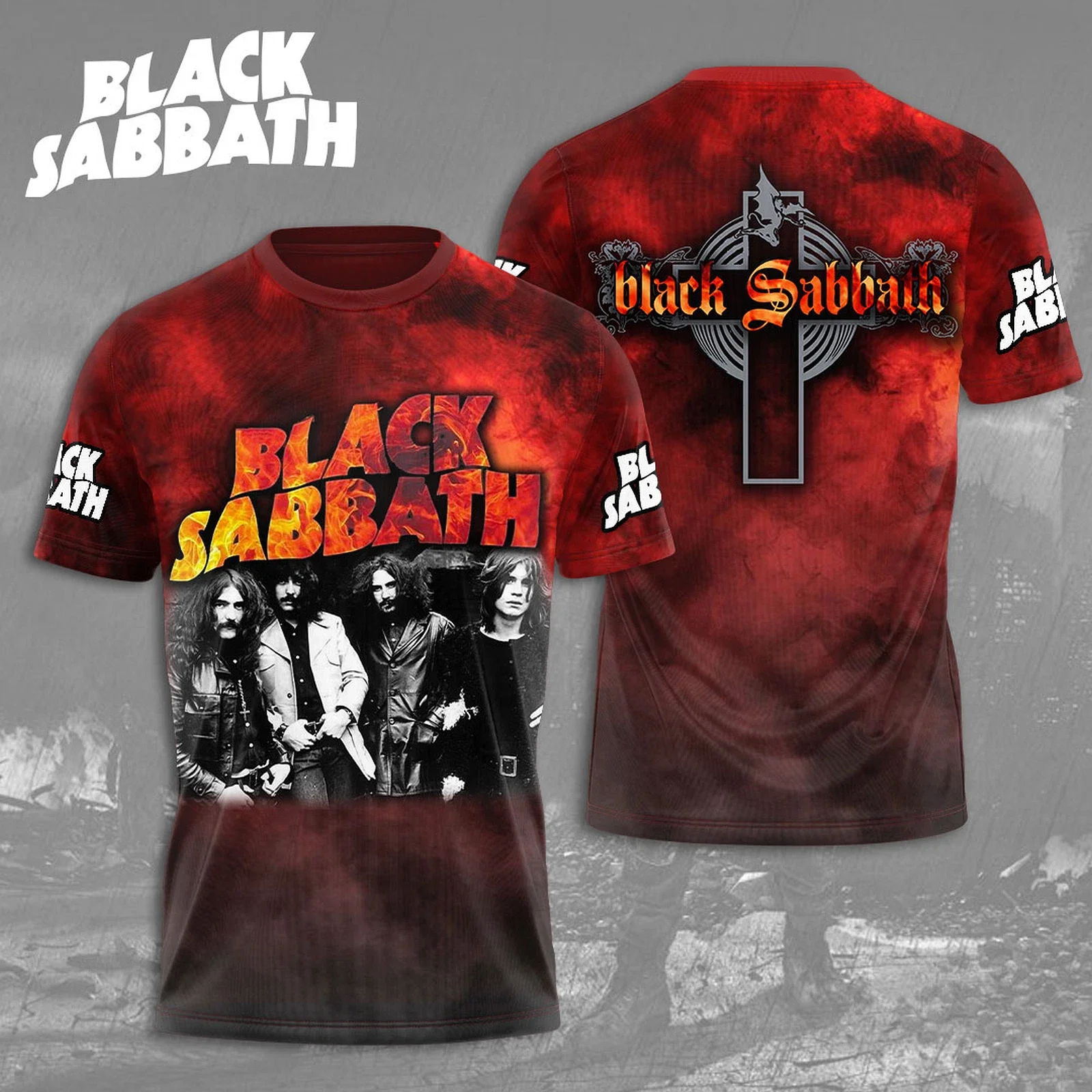 Black Sabbath Album-Inspired 3D T-Shirt