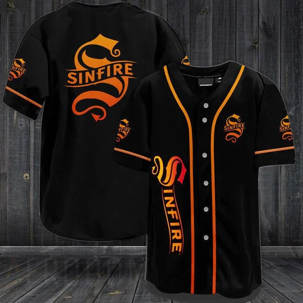 Black Sinfire Cinnamon Whisky Baseball Jersey Style4007