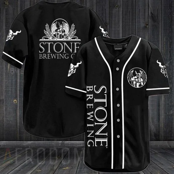 Black Stone Brewing Baseball Jersey Style6357