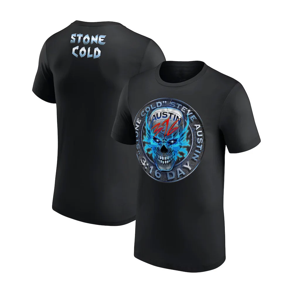 Black Stone Cold Steve Austin Metal Glowing Skull 3 16 Day T-Shirt For Father In Law