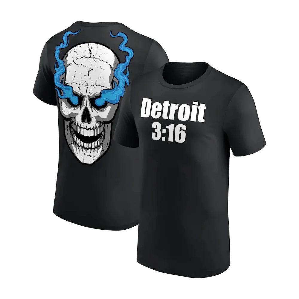 Black Stone Cold Steve Austin SummerSlam 2023 Detroit 3 16 T-Shirt Unique Gifts For Dad