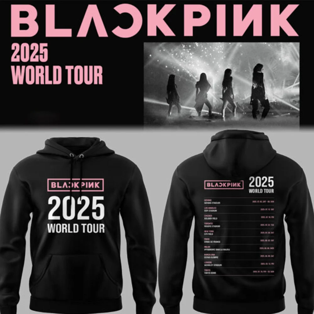 Blackpink World Tour 2025 Black Hoodie
