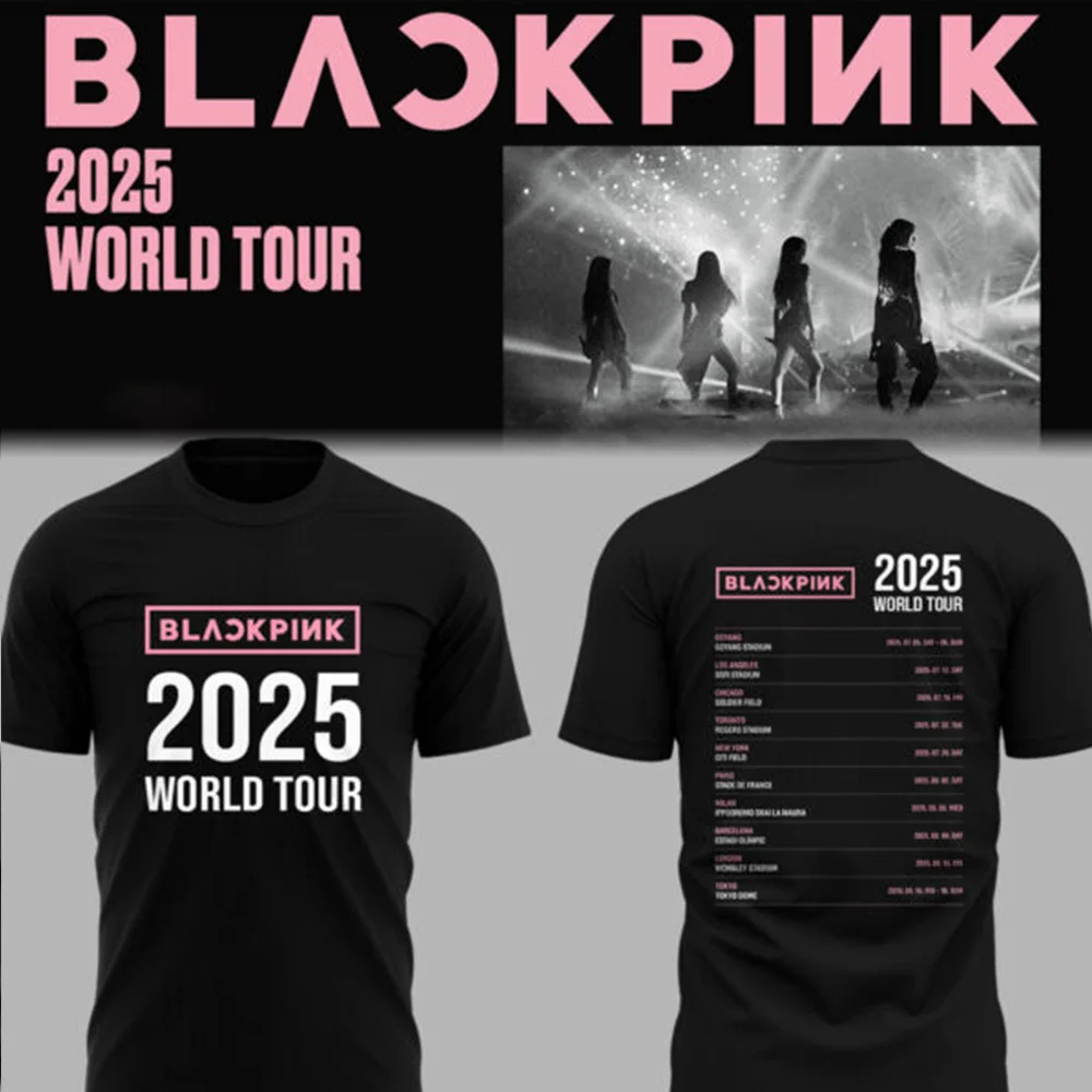 Blackpink World Tour 2025 Black T-Shirt Music Lovers