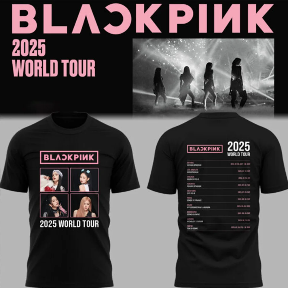 Blackpink World Tour 2025 Black T-Shirt