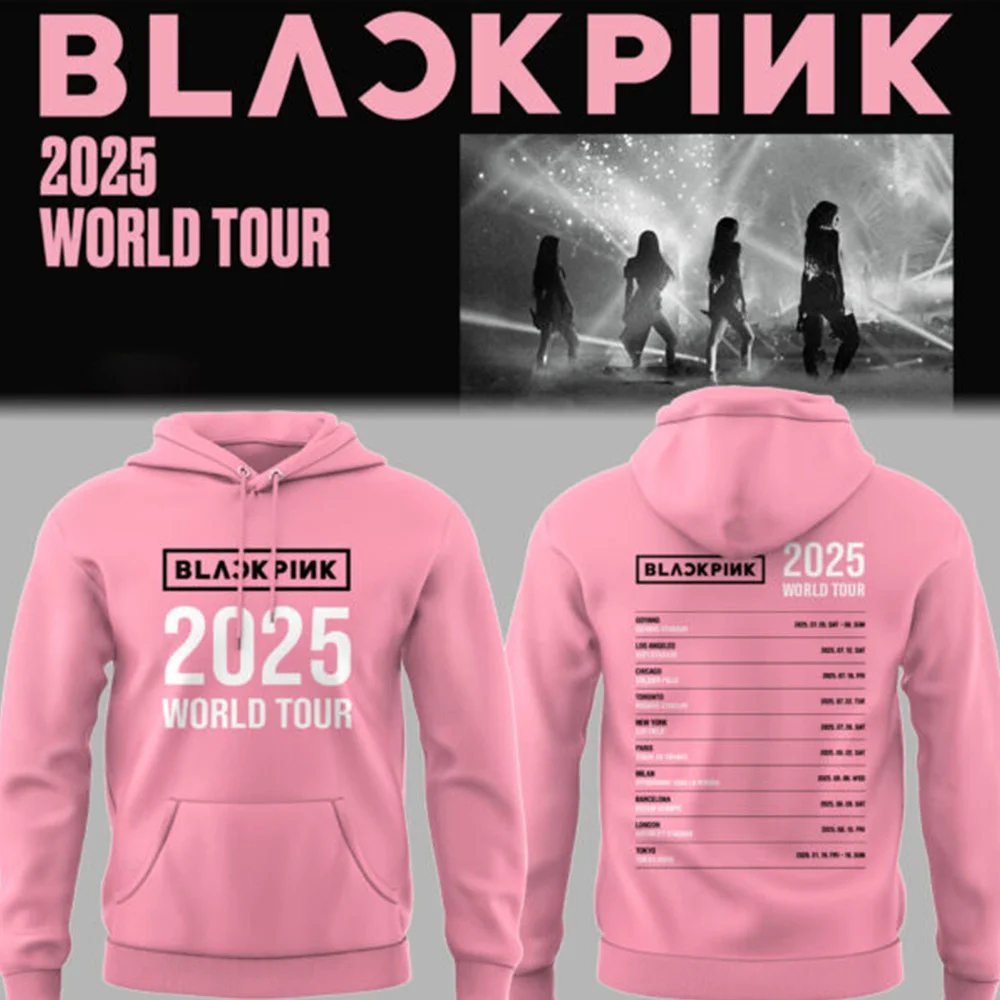 Blackpink World Tour 2025 Pink Hoodie Gifts For Girlfriend