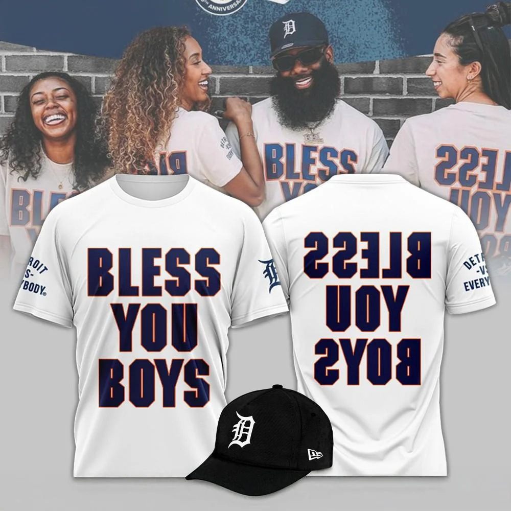 Bless You Boys Detroit Tigers Baseball Everybody T-Shirt For Basketball Fan