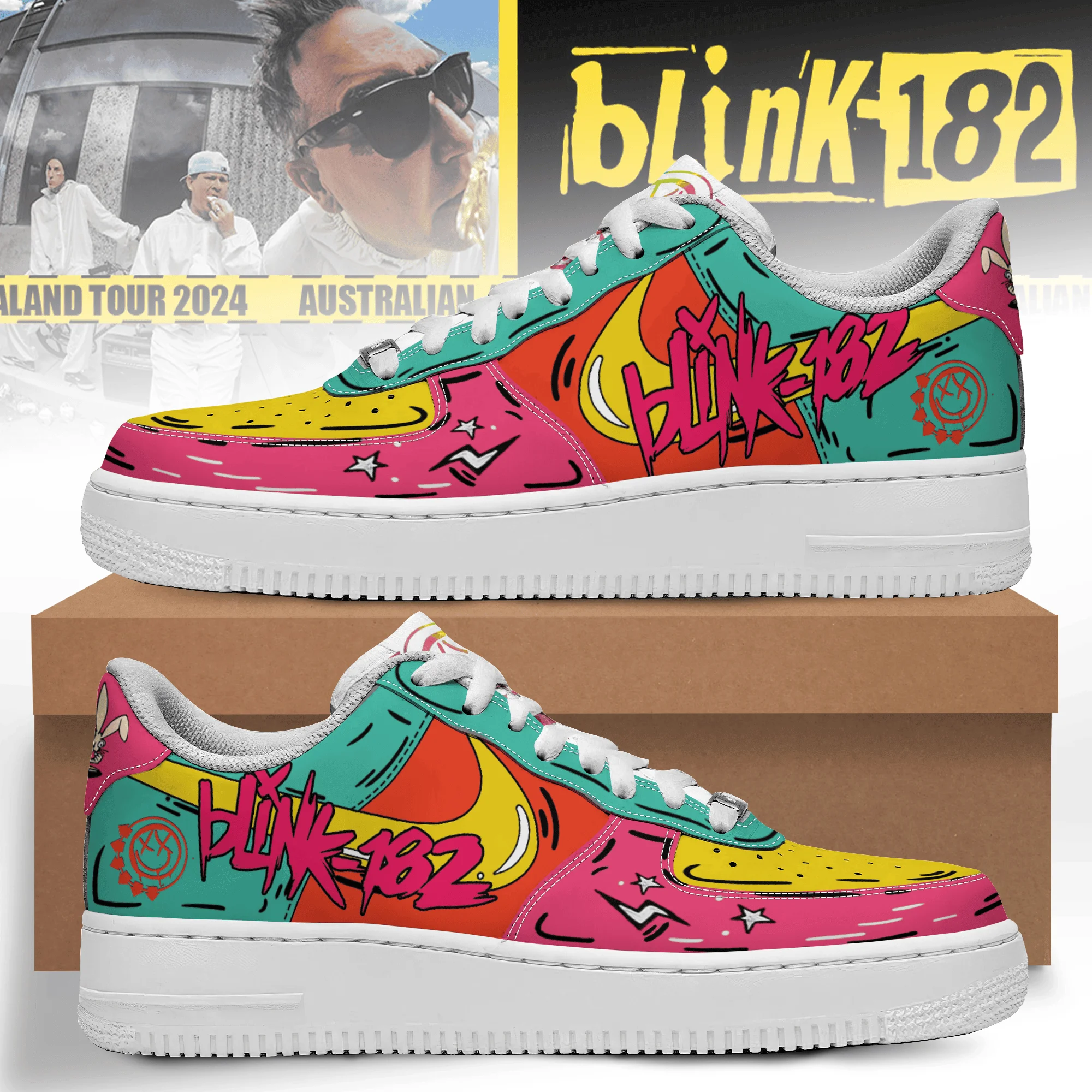 Blink 182 Air Low-Top Sneakers Shoes For Men And Women