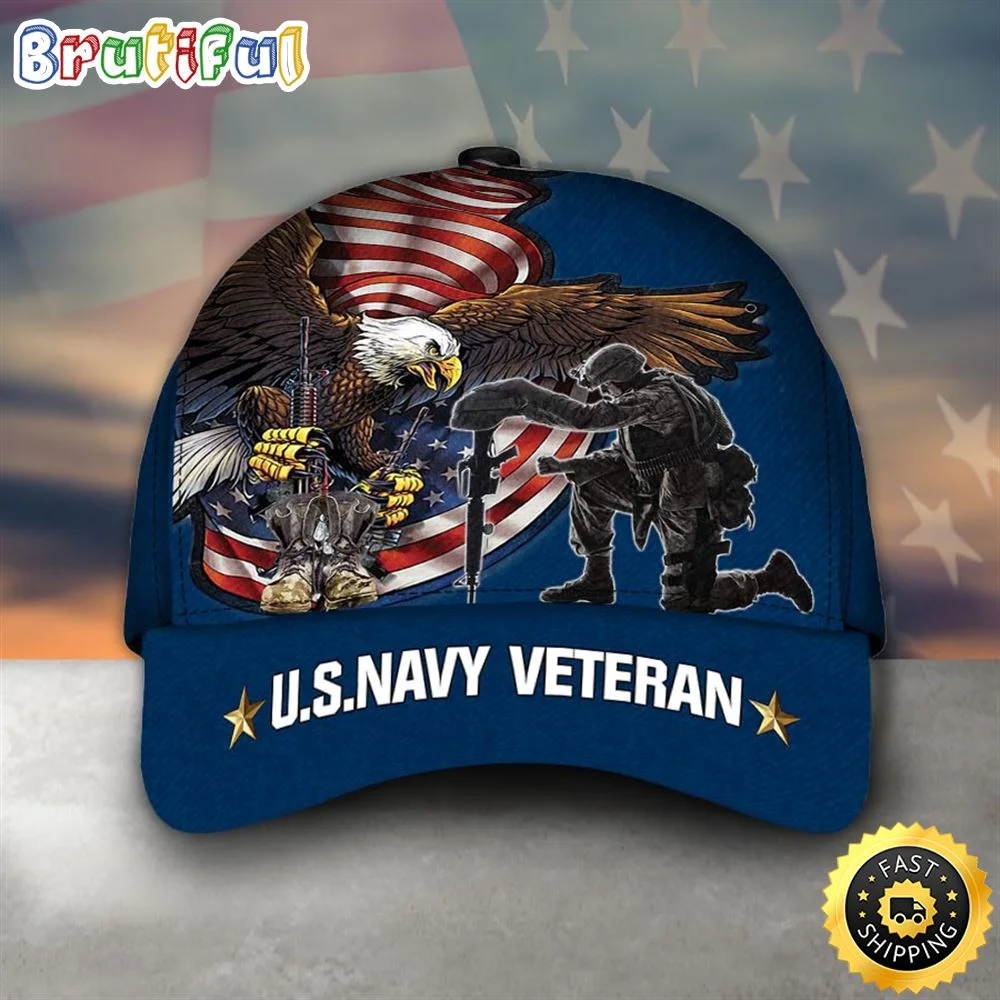 Blue Armed Forces Usn Navy Military Veterans Day Cap