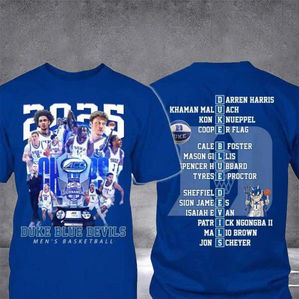 Blue Devils Acc Champions 2025 T-Shirt Duke Acc Championship Shirt Basketball