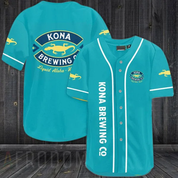 Blue Kona Brewing Baseball Jersey Style6886