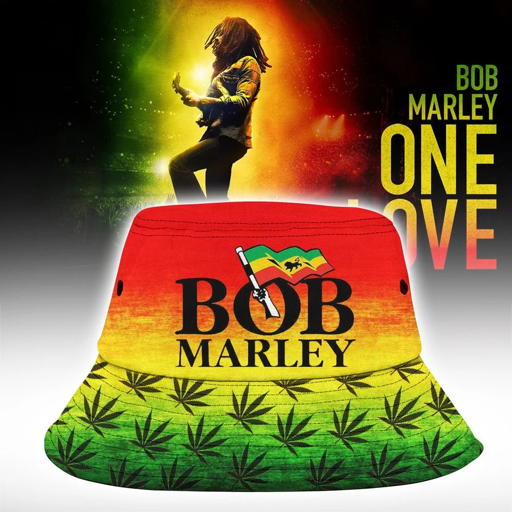 Bob Marley Jamaica Reggae Bucket Hat Bob Marley Merch Gifts For Father's Day From Wife