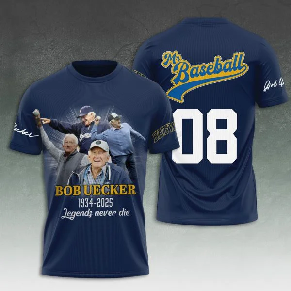 Bob Uecker 1934 2025 Legends Never Die T-Shirt Memorial
