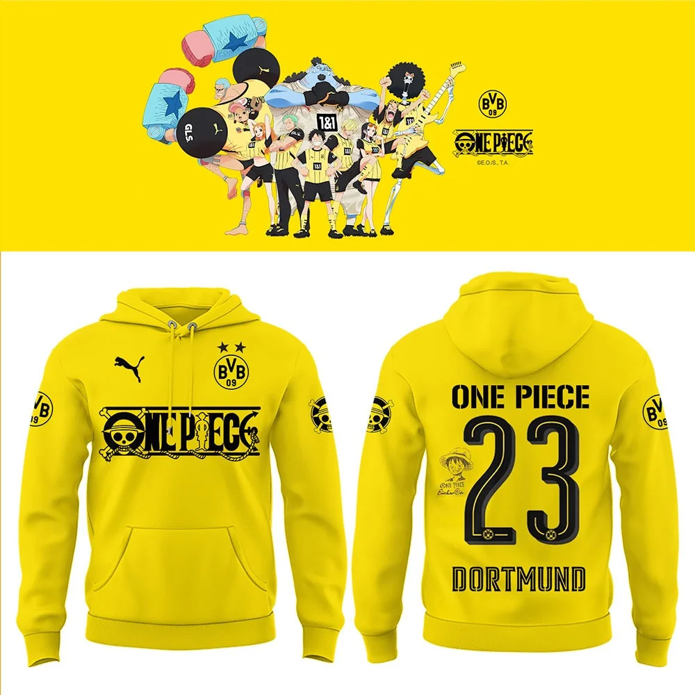 Borussia Dortmund X One Piece Hoodie Gift Ideas For Football Lovers