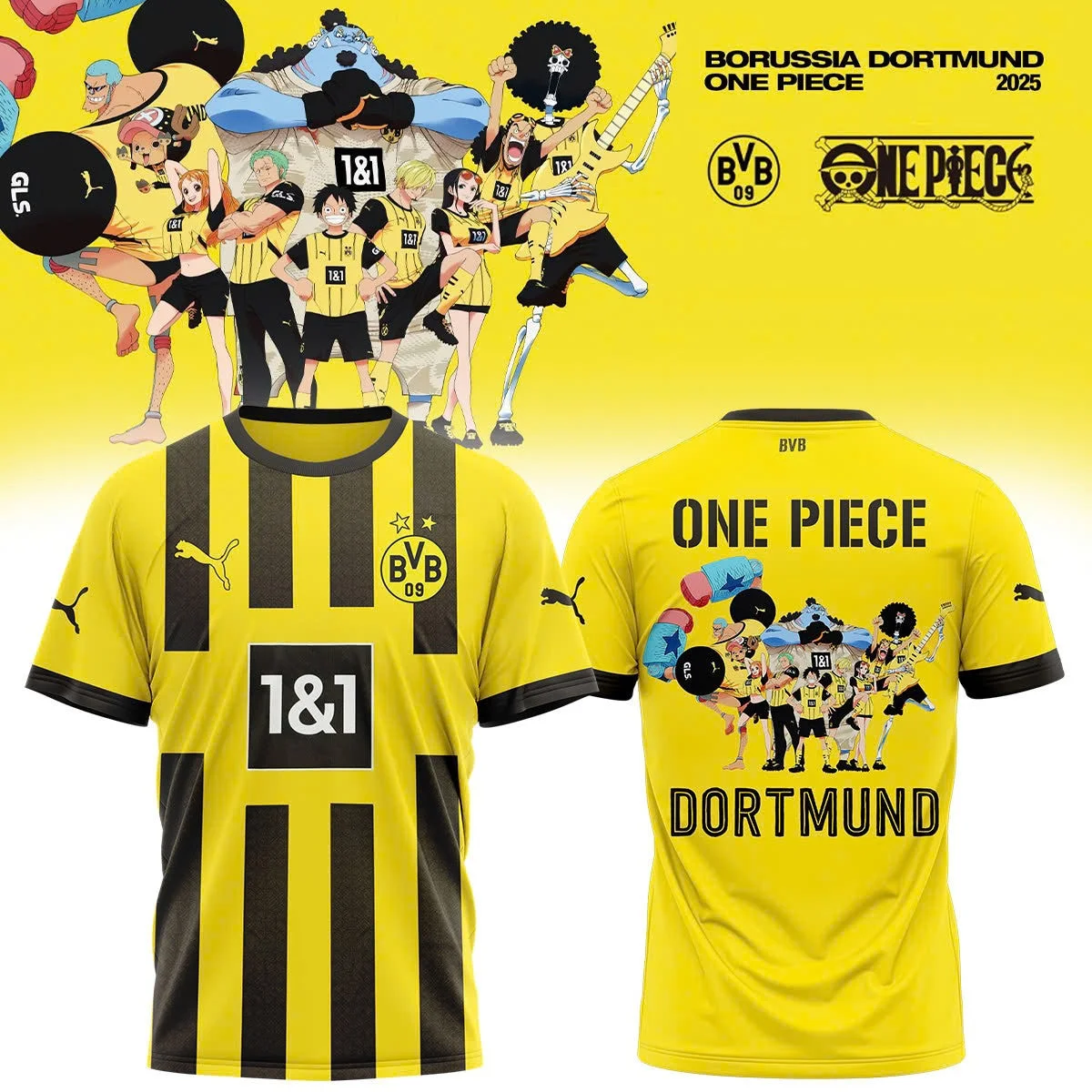 Borussia Dortmund X One Piece T-Shirt Best Gift Ideas For Football Lovers