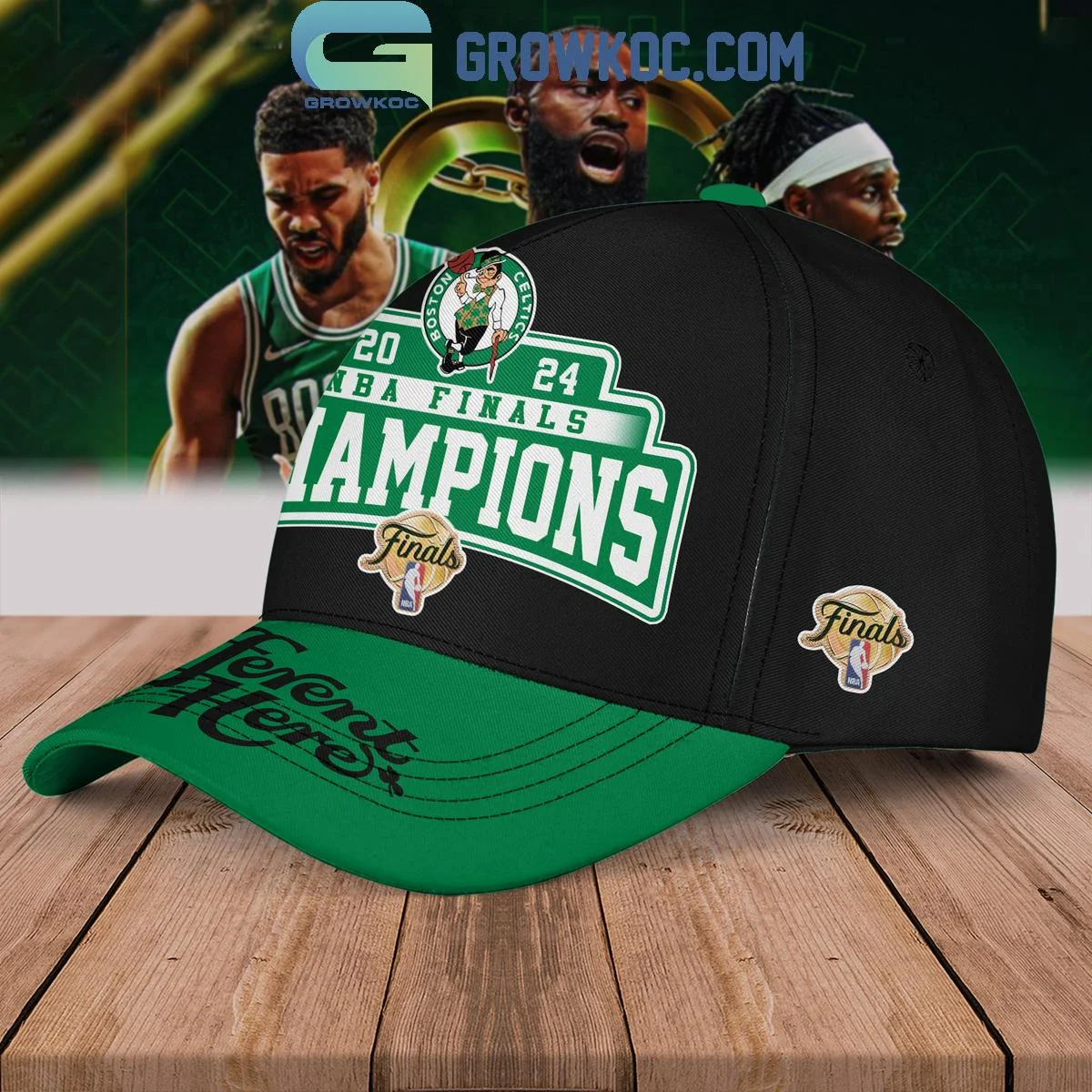 Boston Celtics 2024 NBA Finals Champions Black Design Cap