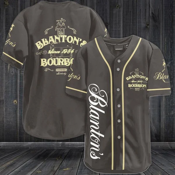 Brown Blanton's Whiskey Baseball Jersey Style3009