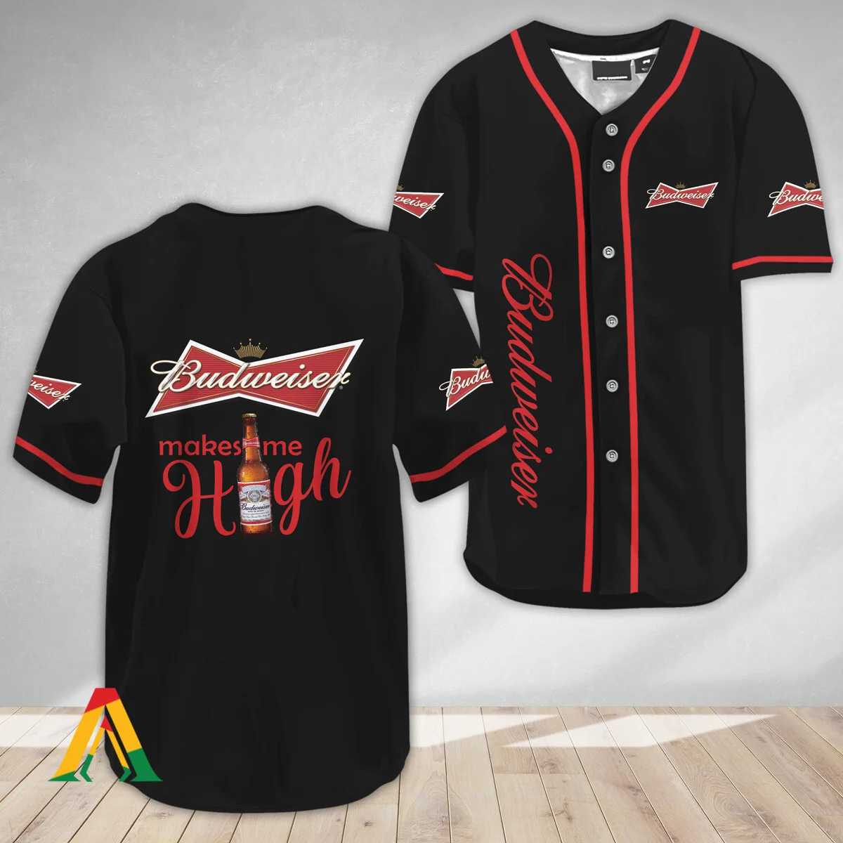 Budweiser Beer Make Me High Baseball Jersey Style4714