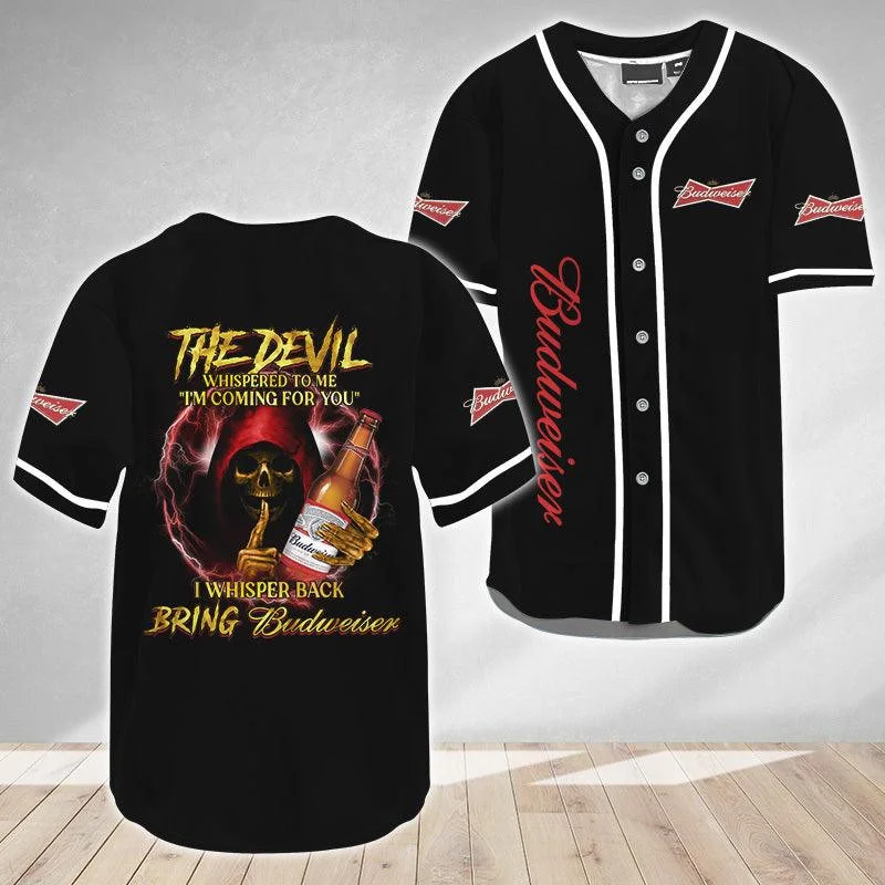 Budweiser Bring From Devil Baseball Jersey Style1769