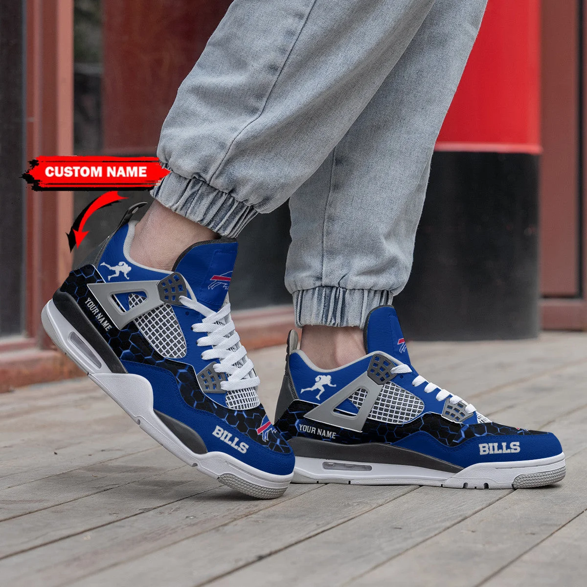 Buffalo Bills AJ4 Sneakers 15