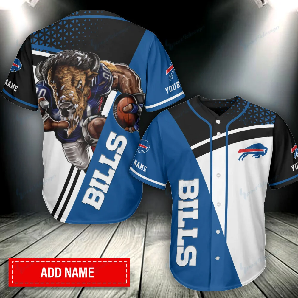 Buffalo Bills Mascot Personalized Baseball Jersey 275