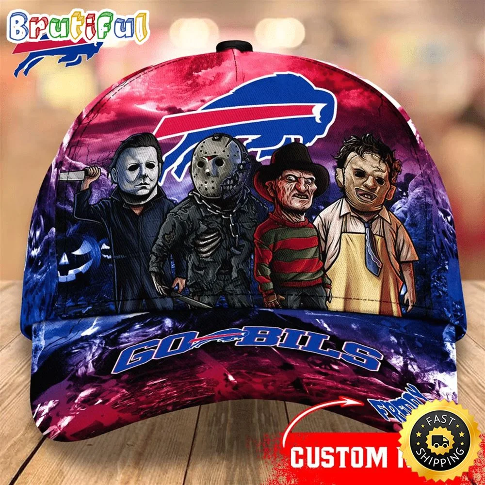 Buffalo Bills Nfl Personalized Trending Cap Mixed Horror Movie Characters