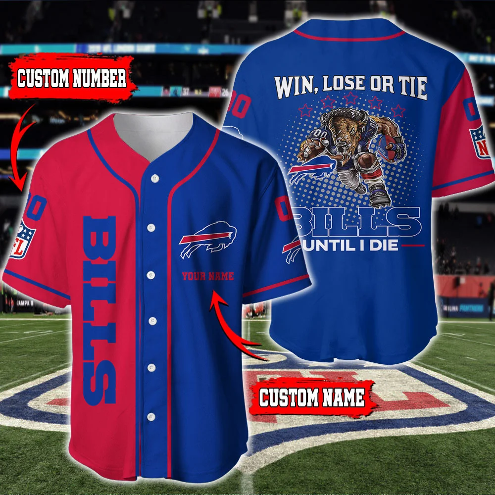 Buffalo Bills Personalized Baseball Jersey 565