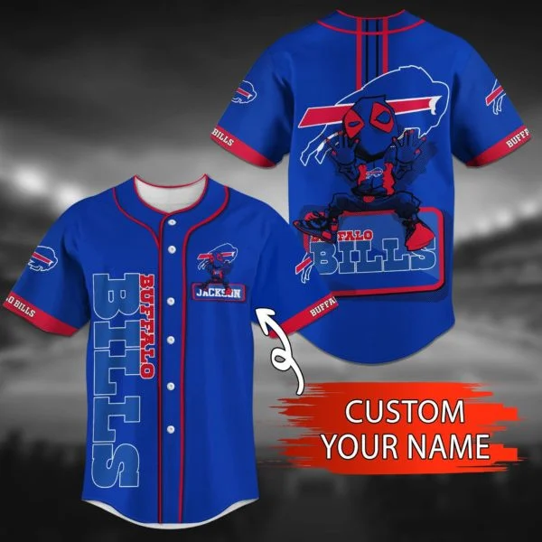 Buffalo Bills Personalized Baseball Jersey 67