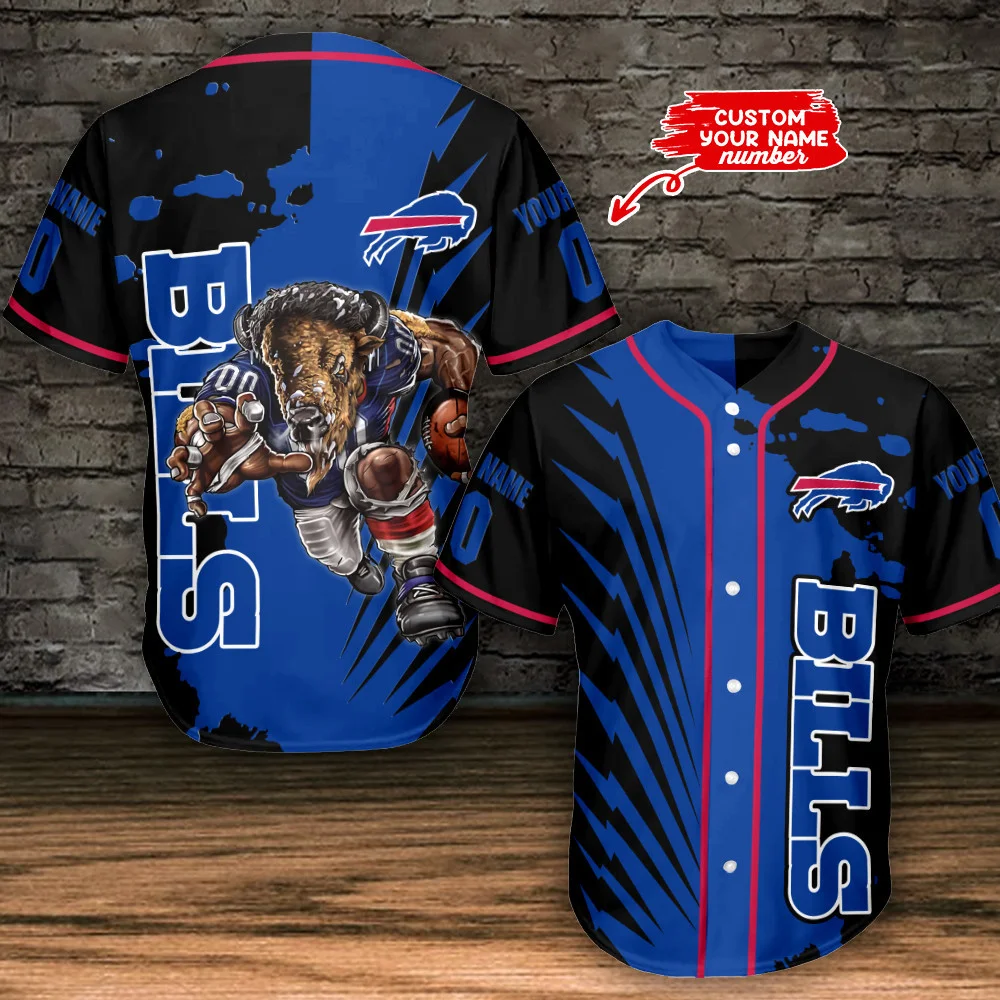 Buffalo Bills Personalized Baseball Jersey 501