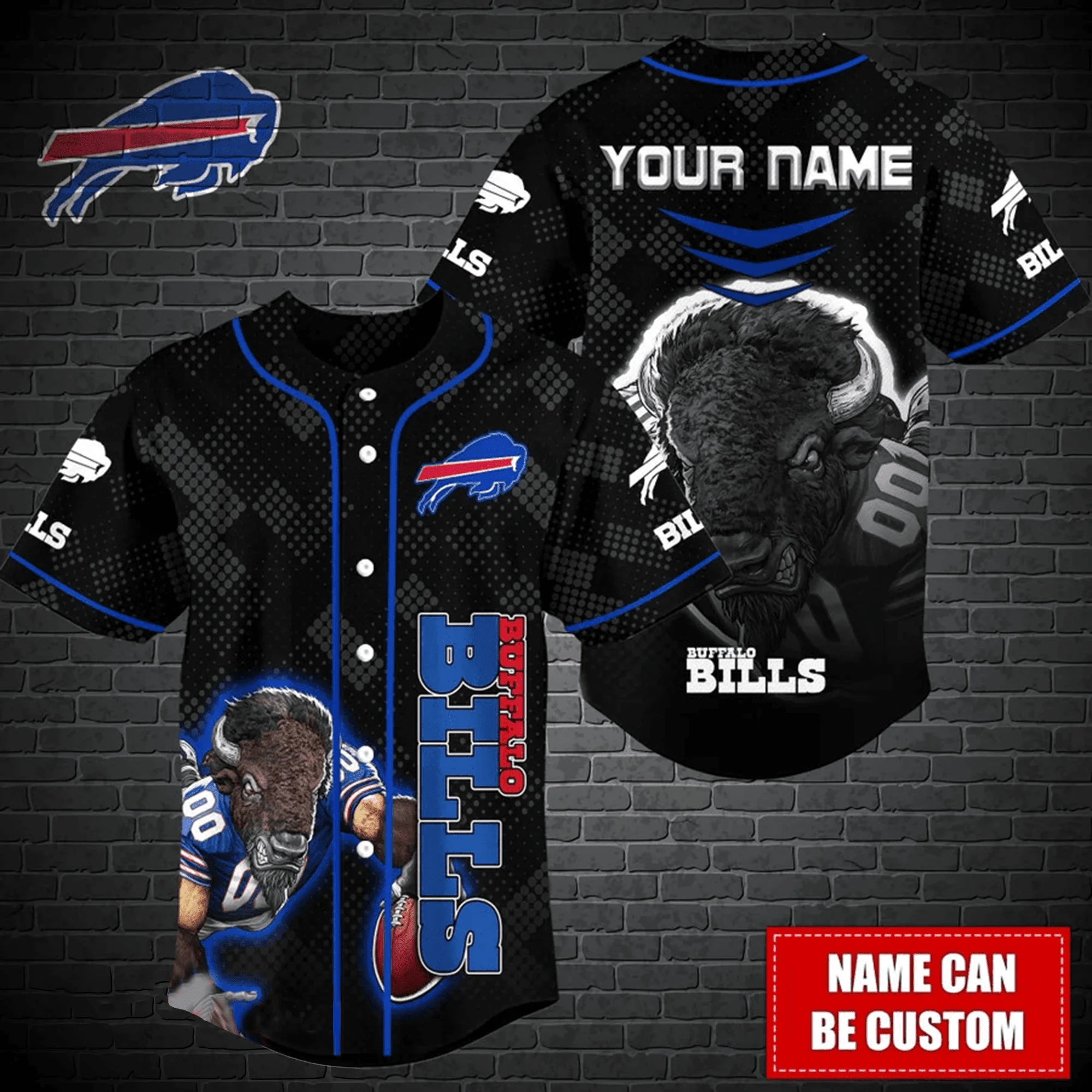 Buffalo Bills Personalized Baseball Jersey 351
