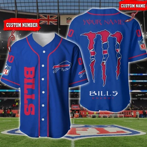 Buffalo Bills Personalized Baseball Jersey 195