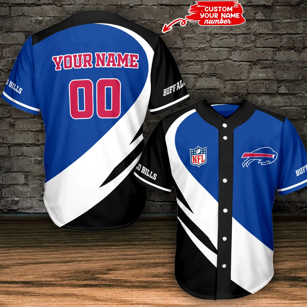 Buffalo Bills Personalized Baseball Jersey 1001