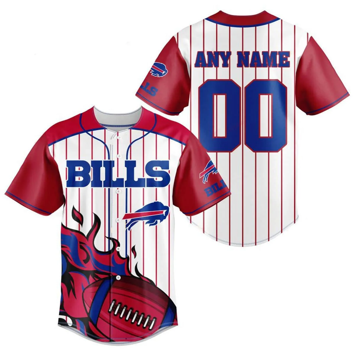 Buffalo Bills Personalized Baseball Jersey 731