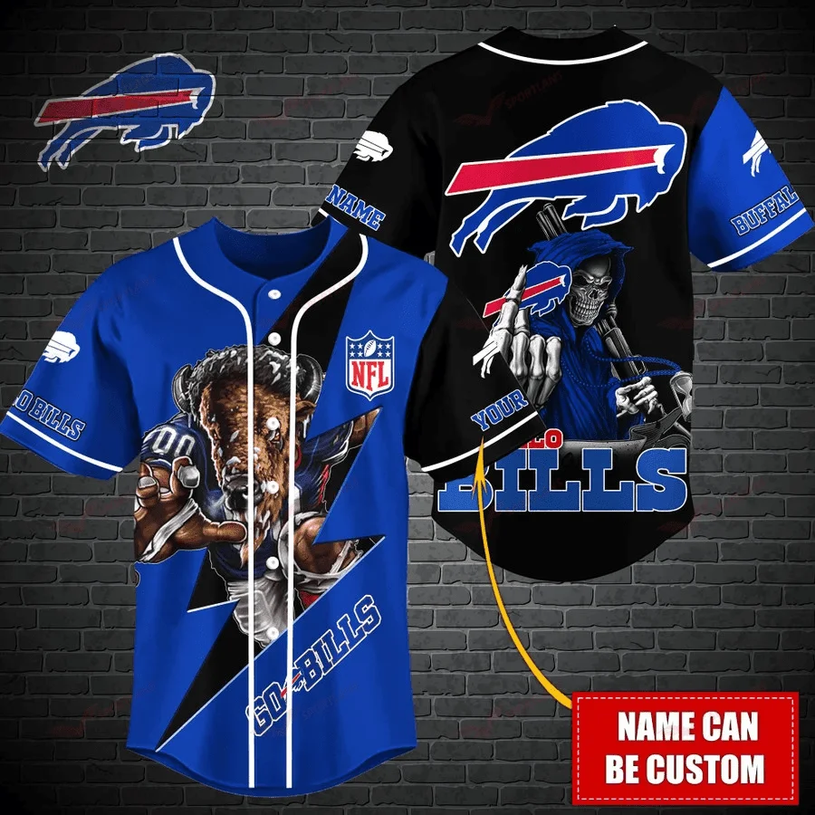 Buffalo Bills Personalized Baseball Jersey 470