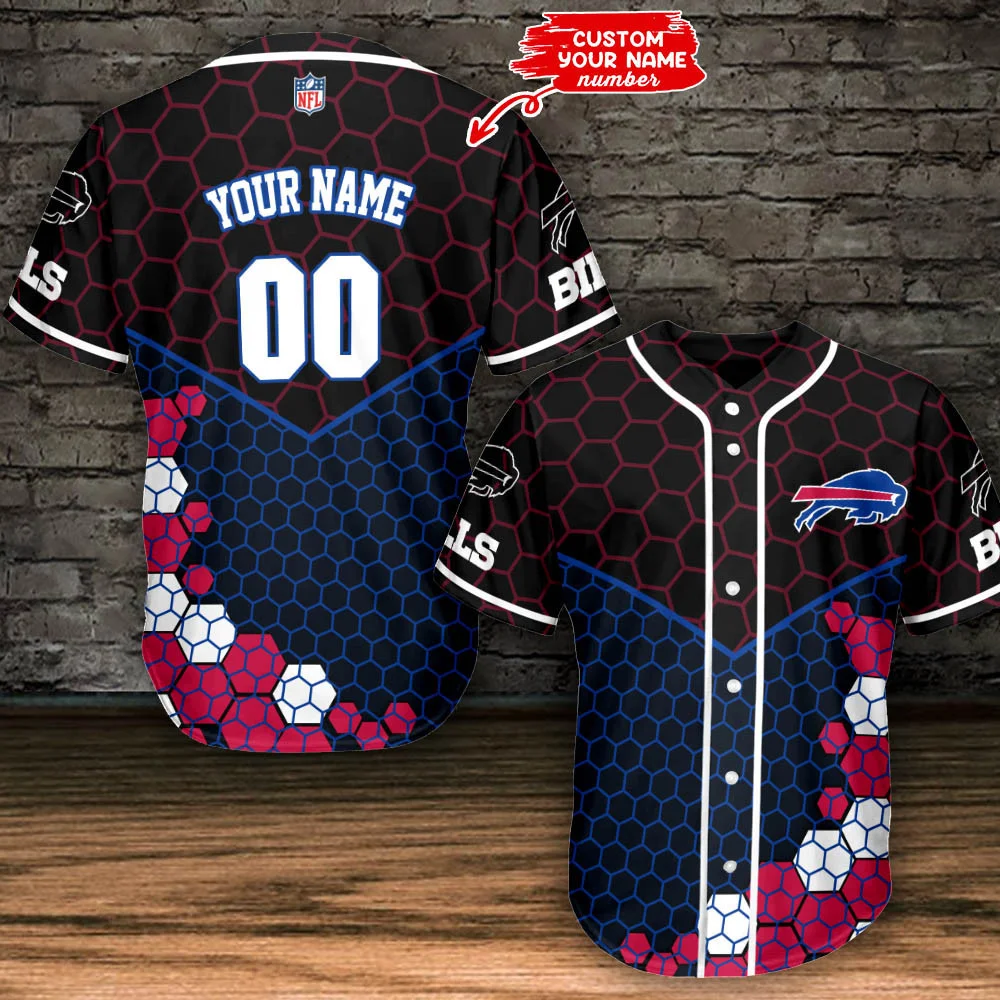 Buffalo Bills Personalized Baseball Jersey 457