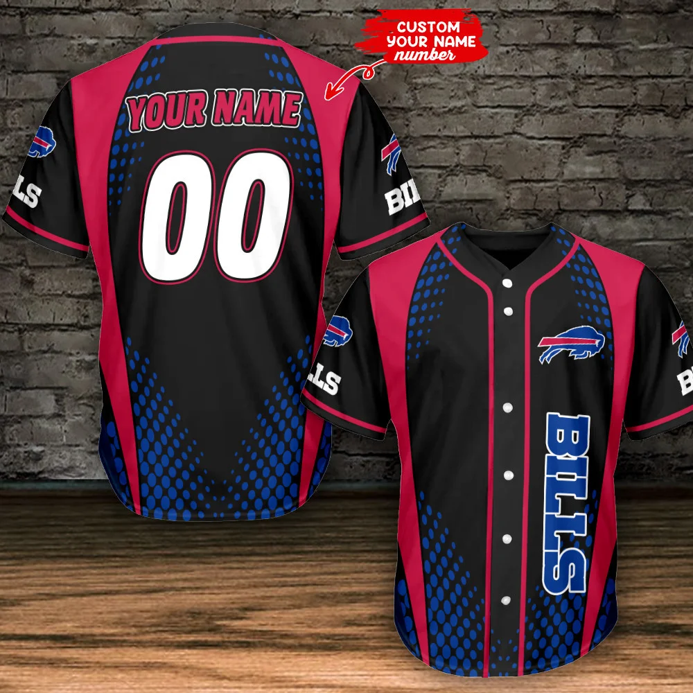 Buffalo Bills Personalized Baseball Jersey 497