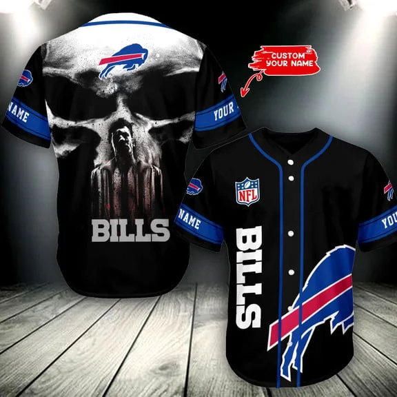 Buffalo Bills Personalized Baseball Jersey Azcbjs319