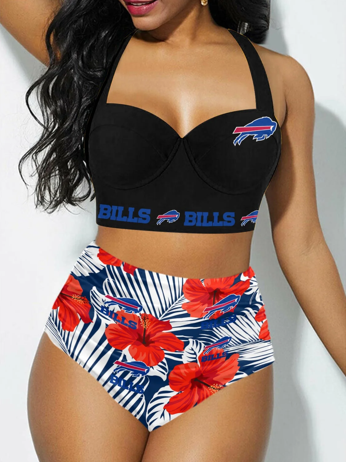 Buffalo Bills Sexy Print Bikini Swimsuit St9051