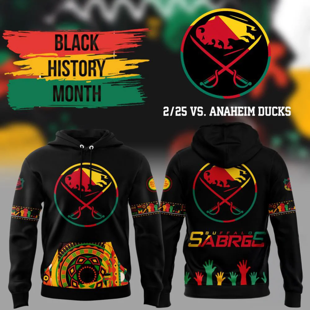 Buffalo Sabres 2025 NHL Black History Month Night Hoodie Football Gifts