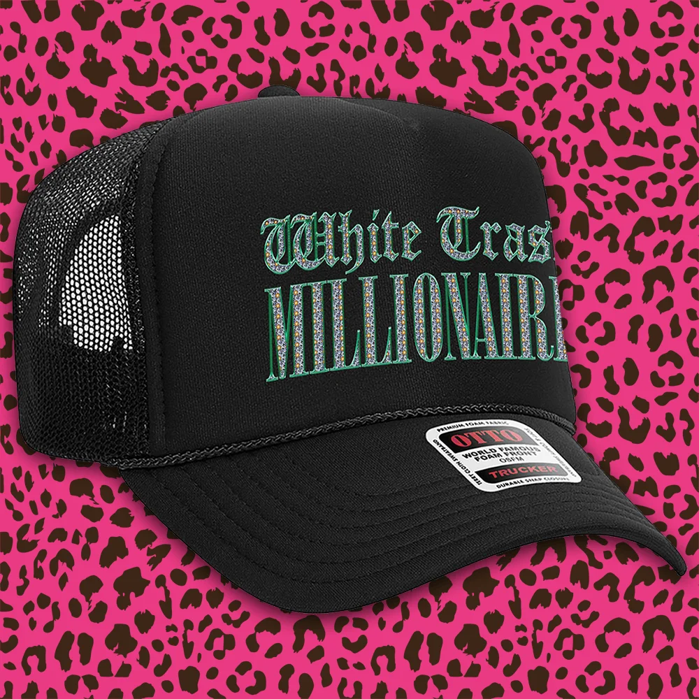 Bunnie XO Merch White Trash Millionaire Trucker Hat Mother's Day Gifts For Daughter