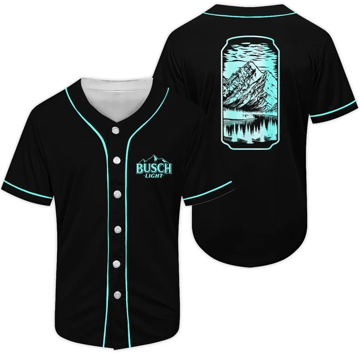 Busch Light Beer Art Baseball Jersey Style5129