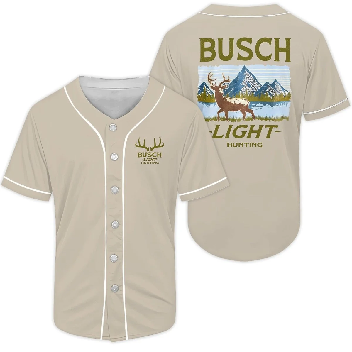 Busch Light Hunting Baseball Jersey Style2329