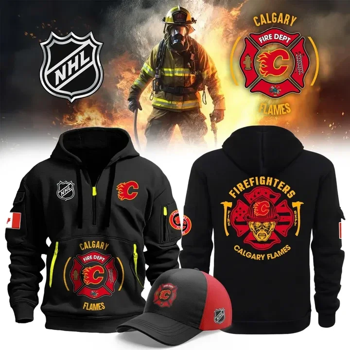 Calgary Flames x Firefighter Appreciation Night Hoodie Cool Gifts For Hockey Fans