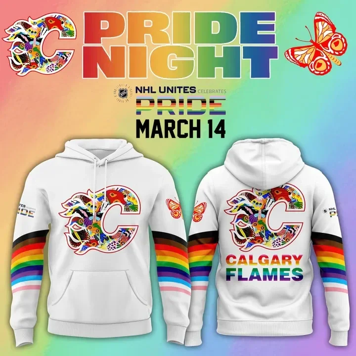 Calgary Flames x Our 2025 Pride Hoodie Gifts For Hockey Enthusiasts