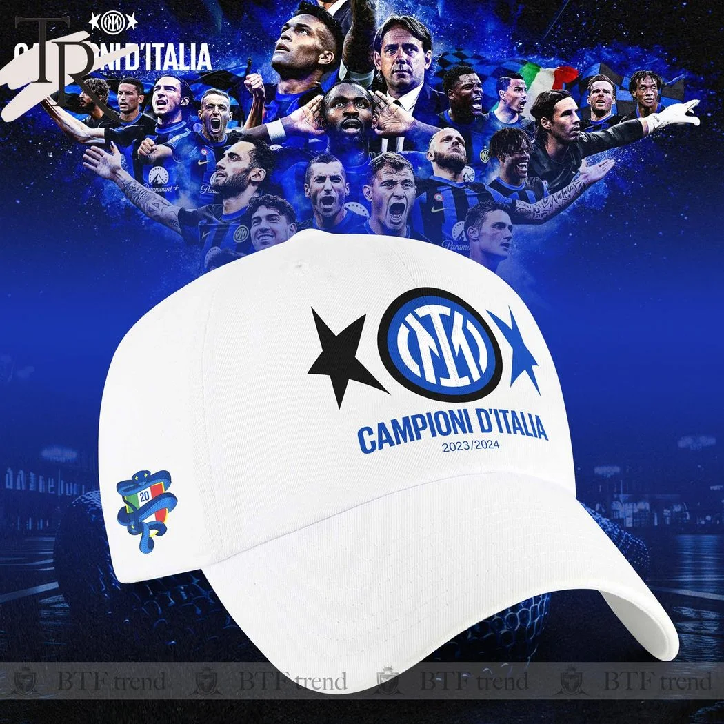 Campioni D'Italia 2023-2024 Inter Milan Classic Cap - White