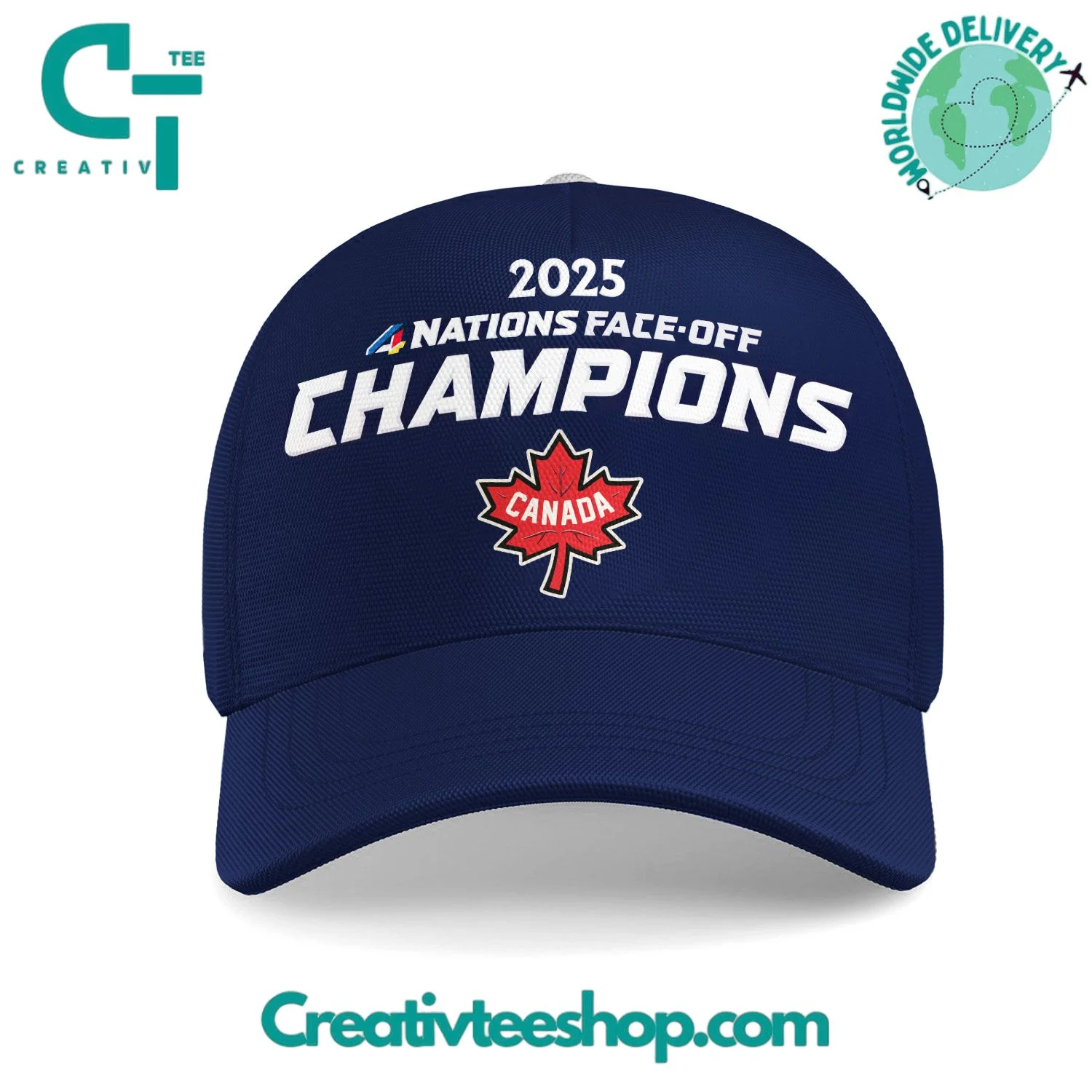 Canada 4 Nations Face-Off 2025 Champions Navy Classic Cap