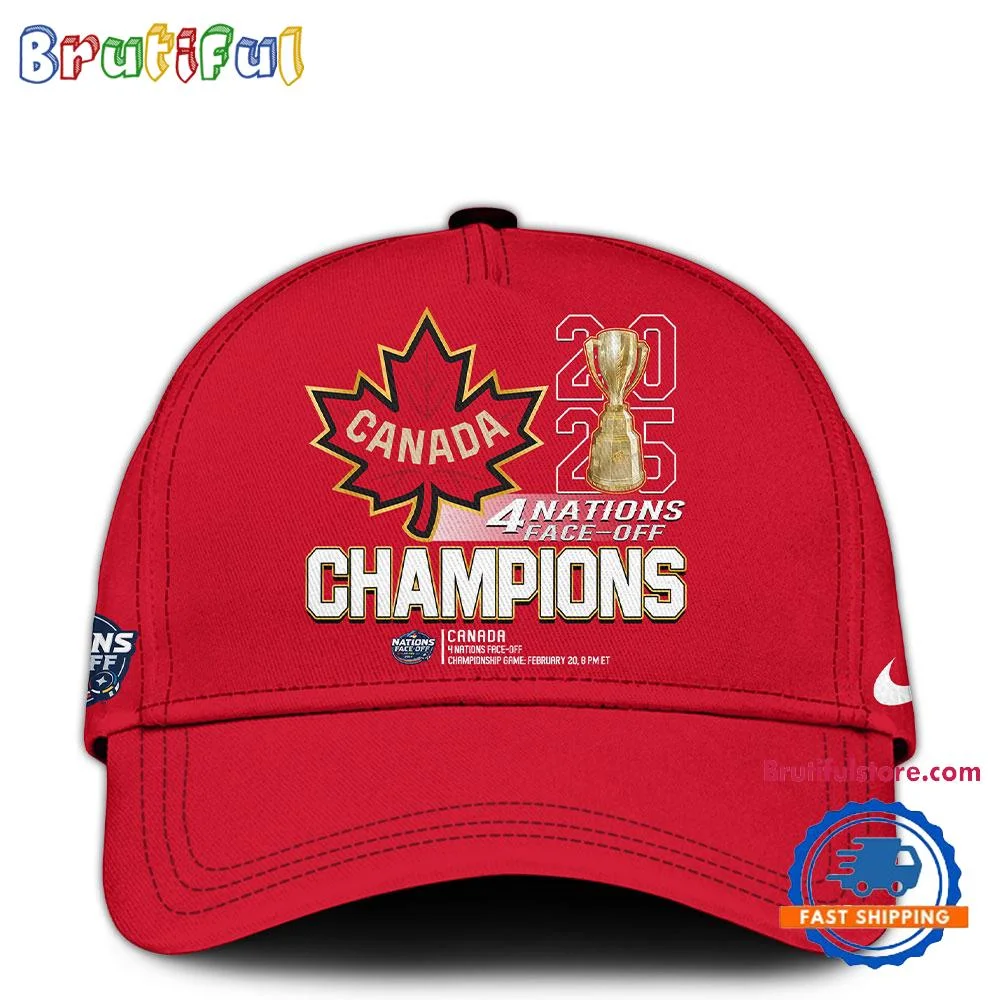 Canada Hockey 2025 4 Nations Face-Off Champions New Cap Hats