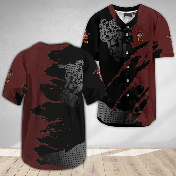 Captain Morgan Metal Crack Pattern Baseball Jersey Style7466